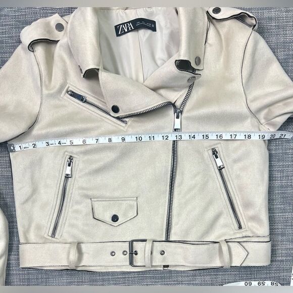 Zara Moto Faux Suede Moto Jacket - Picture 14 of 16